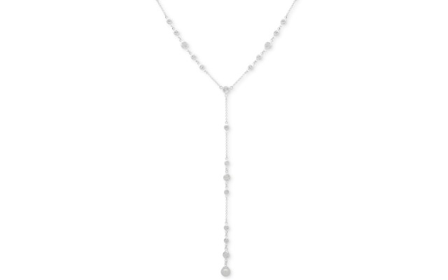 Ralph Lauren Pearl Y Necklace (Silver)