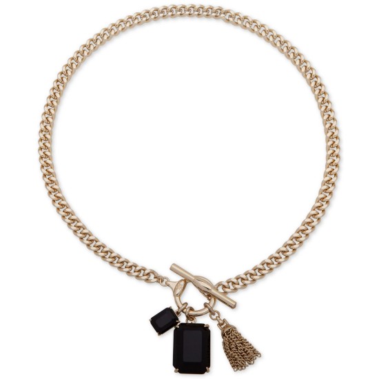 Ralph Lauren Stone Toggle Charm Pendant necklace (Navy)