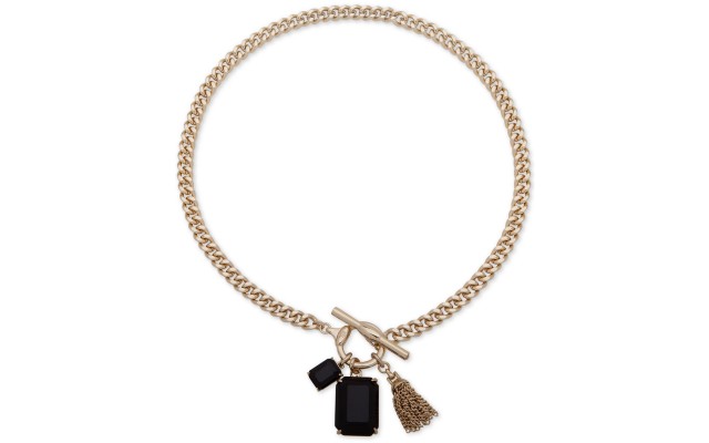 Ralph Lauren Stone Toggle Charm Pendant necklace (Navy)