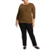 Ralph Lauren Womens Plus Ruthie Eyelet 3/4 Sleeve Sweater 2X – Green