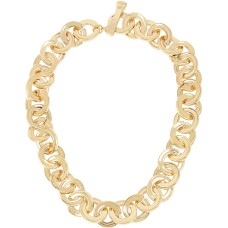 Robert Lee Morris Soho Gold Circle Link Collar Necklace (19)