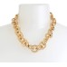  Gold Circle Link Collar Necklace (19)