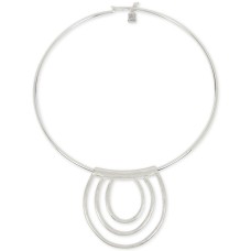 Robert Lee Morris Soho Sculptural Multi-Row Pendant Necklace (Silver)