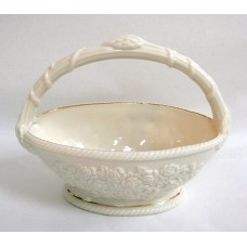 Rose Basket Ivory Sculpture crafted of hand-painted Lenox fine porcelain