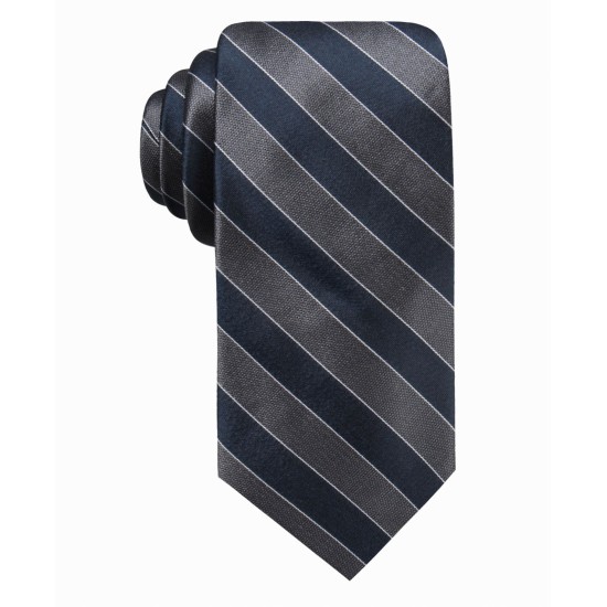  Distinction Men’s Andros Stripe Silk Tie (Blue)