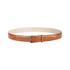 Ryan Seacrest Distinction Men’s Feather-Edge Textured Dress Belt (Beige, Large)