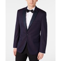 Ryan Seacrest Distinction Men’s Modern-Fit Burgundy Paisley Jacquard Dinner Jacket (Dark Red, 40 R)