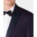  Distinction Men’s Modern-Fit Burgundy Paisley Jacquard Dinner Jacket (Dark Red, 40 R)