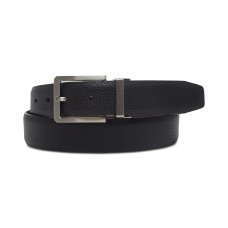 Ryan Seacrest Distinction Men’s Reversible Dress Belt (Charcoal, S)