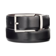 Ryan Seacrest Distinction Men’s Reversible Dress Belt (Charcoal, S)