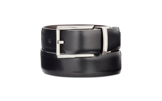  Distinction Men’s Reversible Dress Belt (Charcoal, S)