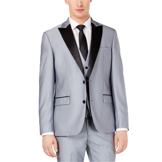  Distinction Men’s Slim-Fit Stretch Tuxedo Jacket, Silver, 40R