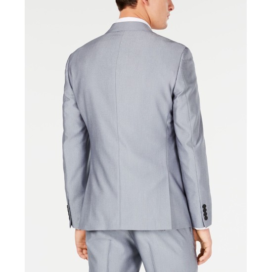  Distinction Men’s Slim-Fit Stretch Tuxedo Jacket, Silver, 40R