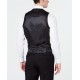  Distinction Men’s Slim-Fit Stretch Tuxedo Suit Vest, Black, S