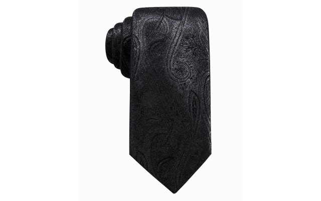  Men’s Felipe Slim Paisley Tie (Black)