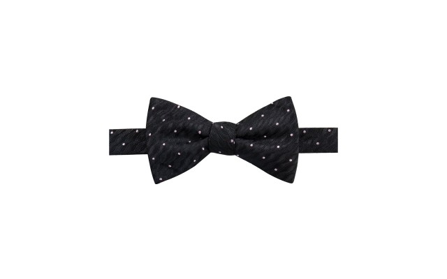  Men’s Pre-Tied Silk Bow Tie (Black)