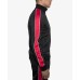  Men’s Tricot Track Jackets, Black/ Red, Large