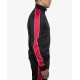  Men’s Tricot Track Jackets, Black/ Red, Large