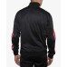  Men’s Tricot Track Jackets, Black/ Red, Large