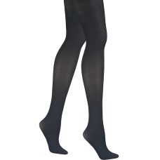 Silk Reflections Womens Matte Opaque Tights with Control Top (Black, Medium)