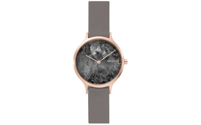  Women’s Anita Grey Leather Strap Watch 34mm