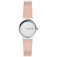 Skagen Women’s Freja Blush Leather Strap Watch (Pink)