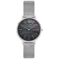Skagen Women’s Signatur Stainless Steel Mesh Bracelet Watch, Silver/Black, 36mm