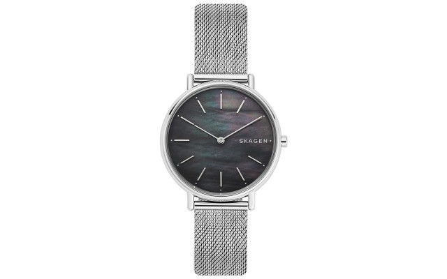  Women’s Signatur Stainless Steel Mesh Bracelet Watch, Silver/Black, 36mm