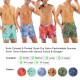 Solid Colored & Printed Quick Dry Summer Swim Trunks for Men, Swimwear, Bathing Suits, Swim Shorts with Various Colors & Designs, Red, 3X-Large