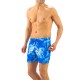 Solid Colored & Printed Quick Dry Summer Swim Trunks for Men, Swimwear, Bathing Suits, Swim Shorts with Various Colors & Designs, Tie-dye-blue, Large
