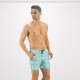Solid Colored & Printed Quick Dry Summer Swim Trunks for Men, Swimwear, Bathing Suits, Swim Shorts with Various Colors & Designs, Aqua Birds, Large