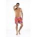 Solid Colored & Printed Quick Dry Summer Swim Trunks for Men, Swimwear, Bathing Suits, Swim Shorts with Various Colors & Designs, Abstract Red, Large