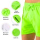 Solid Colored & Printed Quick Dry Summer Swim Trunks for Men, Swimwear, Bathing Suits, Swim Shorts with Various Colors & Designs, Green, Large