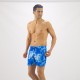 Solid Colored & Printed Quick Dry Summer Swim Trunks for Men, Swimwear, Bathing Suits, Swim Shorts with Various Colors & Designs, Tie-dye-blue, Small