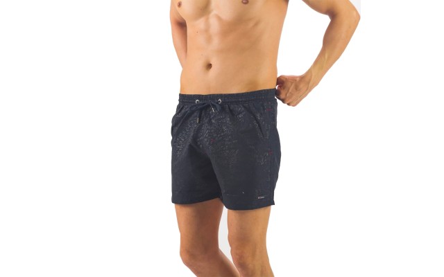 Solid Colored & Printed Quick Dry Summer Swim Trunks for Men, Swimwear, Bathing Suits, Swim Shorts with Various Colors & Designs, Black, X-Large