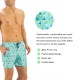Solid Colored & Printed Quick Dry Summer Swim Trunks for Men, Swimwear, Bathing Suits, Swim Shorts with Various Colors & Designs, Aqua Birds, XX-Large