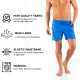 Solid Colored & Printed Quick Dry Summer Swim Trunks for Men, Swimwear, Bathing Suits, Swim Shorts with Various Colors & Designs, Blue, X-Large