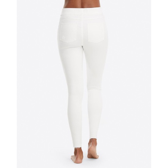  White Distressed Skinny Jeans (White, Medium)