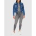  Women’s Distressed Denim Skinny Pants, Gray, Small