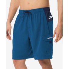 Speedo Men’s Performance Marina 9″ Swim Trunks (Blue, X-Large)
