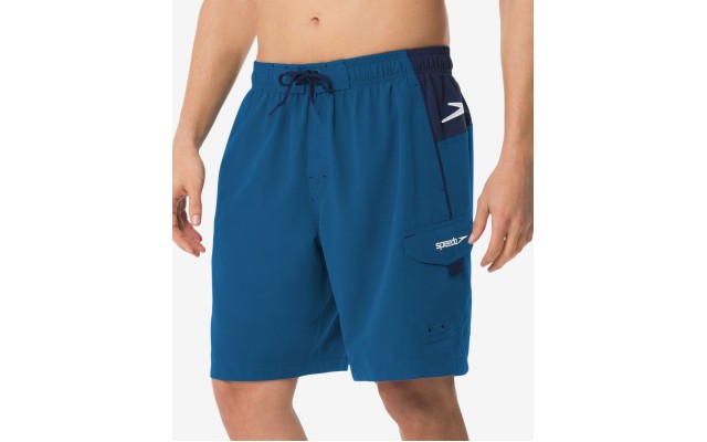  Men’s Performance Marina 9″ Swim Trunks (Blue, X-Large)