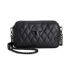 Steve Madden Alisa Double Zip Camera Bag, Black