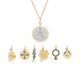  Gold-Tone 8-Pc. Gift Set Pavé Charm Interchangeable Pendant Necklace