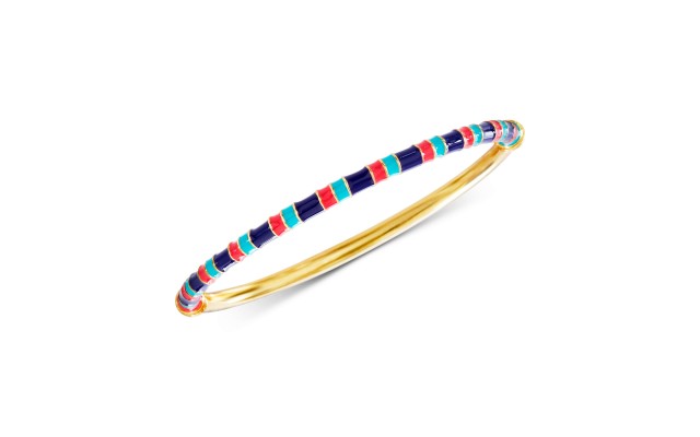  Gold-Tone Multicolor Bangle Bracelet