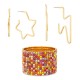  Gold-Tone Multicolor Pavé Stretch Bracelet & 2-Pc. Hoop Earring Gift Set