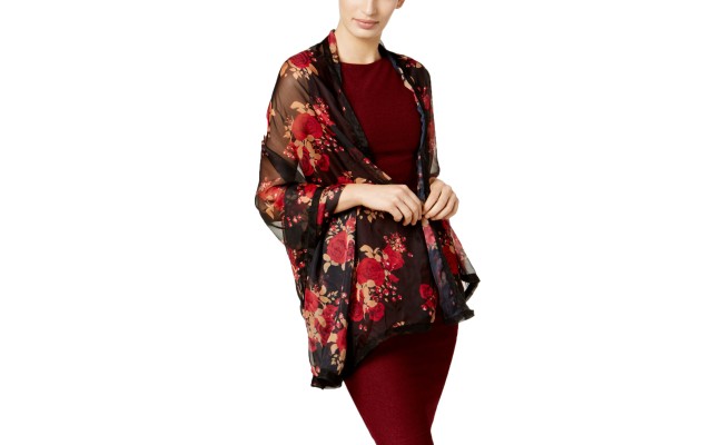  Holiday Romance Oversized Wrap, Red