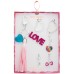  Interchangeable Charm Key Ring & Heart Hoop Earrings Sets, Silver