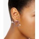  Interchangeable Crystal Charm Medium Hoop Earrings