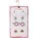  Interchangeable Crystal Charm Medium Hoop Earrings