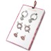  Interchangeable Crystal Charm Medium Hoop Earrings